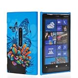 EnGive® Beautiful Nokia Lumia 920 Hard Case Protector Cover +Stylus +EnGive® Cleaning Cloth (blue butterfly)