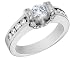 Diamond Engagement Ring: 18K White Gold 1.07 Carat (ctw) Brilliant Cut (Certified)
