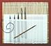 Sumi Brushes - Bamboo Brush Wrap with six Bamboo Brushes