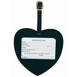 IMAGE OF Royce Leather Sweetheart Luggage Tag - Wild Berry