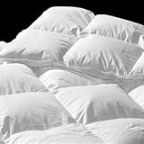 289 TC California/ Cal - Oversized/ Super King White Goose Down Comforter: Duluxe Fill 3