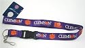 CLEMSON UNIVERSITY LANYARD KEYCHAIN NECKLACE COLLEGE