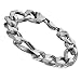 Sterling Silver Figaro Palladium Link Bracelet - 8
