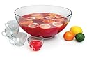 Anchor Hocking Presence 18-Piece Punch Bowl Set: 7-Quart Punch Bowl, 8 Punch Cups, 8 Cup Hooks and Ladle.