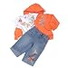 Apparel : Harley Girl's 3-Pc Denim Capri & Hoodie Set (Light), Available in Multiple Sizes