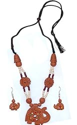 Necklace and Earrings Terracota Jewelry (mnklcs011)