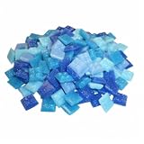 Glasmosaik ~1450 Mosaiksteine 1x1cm 1000g Blaumix