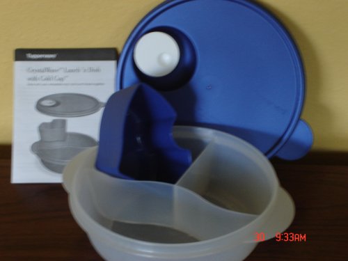 Lunch 'N Dish w  Cold Cup  Crystal Wave Blue