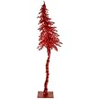 4' Pre-Lit Fantasy Red Tree