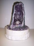 Review SHOPZEUS  / Aqua Amethyst Geode Fountain With Light And Crystal Sphere.