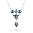 Yoolie's Magic Carpet Necklace in Cobalt and Sky Blue Tones, Spring/Summer 2013 Collection #32008 YN GN