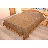 Aari Jari Hand Stitching Metallic Thread Bedspread - California King Size