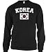 Korea Korean Flag Football Soccer Distressed Vintage Ethnic Pride Patriotic Nationality Men's Thermal Shirt