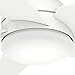 Casablanca 59021 Isotope 52-Inch 5-Blade Single Light Ceiling Fan, Snow White with Snow White Blades and Cased White Glass Bowl Light
