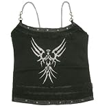 Tribal Angel Glitter Camisol Top With Chains Junior Sizes Canvas Shirt