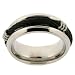 Cables Free Shipping - Stainless Steel Ring Band 316L Black Cable Rounded Polish Finish 8mm Width Size: 7 by Bucasi FREE SHIPPING