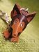 * SIBERIAN HUSKY * Leather Dog Keychains Japanese Petit Mini Mascot VANCA Craft