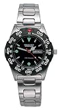 Aqua-Tek Dive Watch- Stainless Steel for Serious Divers Black (330ft) Diver Watch