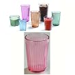 Carlisle 12 oz Crystalon Stack All Ribbed Texture Break-Resistant SAN Dishwasher Safe Tumbler / Color: Rose / Quantity: One Dozen (12)