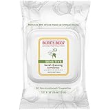 Burt's Bees  Sensitive Facial Cleansing Towelettes with Cotton Extract, 30 Count