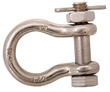 1/4 - Nom. size, 1/2 Tons (rated load), Anchor Shackle, Safety - Stainless Steel (1 Each)