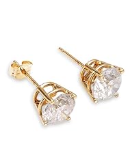 0.70 CT Diamond Stud Earrings 14k Yellow Gold (H-I, SI-2)