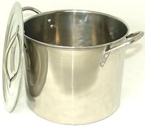 Lets Cook Essentials 6 Litre Stockpot Stainless Steel Lid Stock Pot - Curry Making Still Wine Brewing