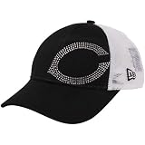 MLB New Era Cincinnati Reds Youth Girls Jr. Jersey Shimmer Mesh Back Adjustable Hat - Black-White