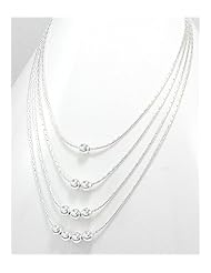 Ball Necklace In 92.5 Sterling Silver
