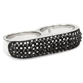 art deco jewelry rings Erica Anenberg Gunmetal Spike Sparkle