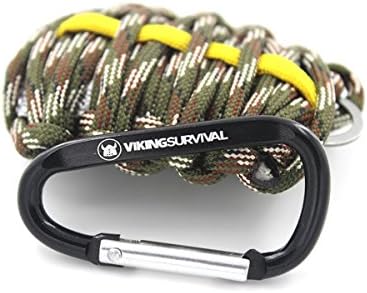 Survival Grenade Emergency Key Chain Survival Kit - Paracord Grenade Survival Kit with 8+ Survival Tools + Fire Starter & Eye Knife With FREE Credit Card Knife Included