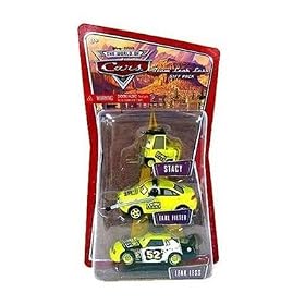 Disney / Pixar CARS 1:55 Die Cast Figure 3-Pack Team Leak Less (Stacy, Earl Filter and Leak Less)