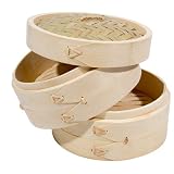 Bamboo Steamer, 3 Piece Set