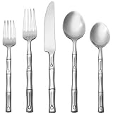 Hampton Forge 852LO452XX Bamboo Mirror 45-piece Flatware Set, Service for 8