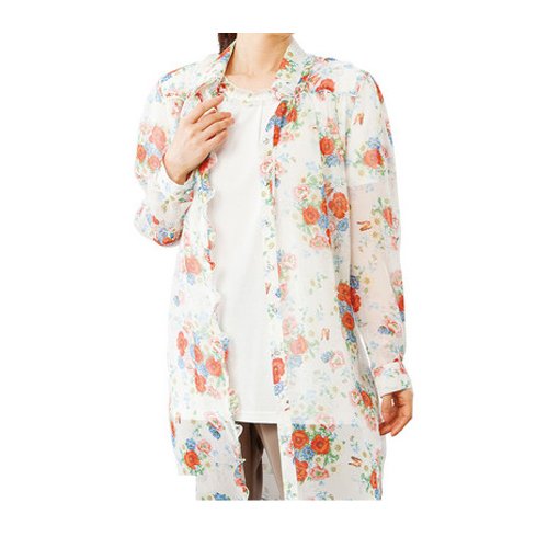 Lake　Alster[レイクアルスター] ブラウス レディース トップス 刺繍 レース使い シャーリング