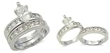 Marquise Engagement and Wedding Ring Set