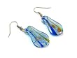 Wavy Pond Foil Glass Dangle Fashion Earrings