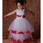 Sophias Style Boutique Red Petal Wedding Flower Girl Pageant Dress 2T-14