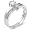 Sterling Silver Cubic Zirconia CZ Wedding Engagement Ring Set Sz 5