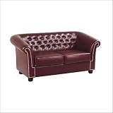 Traditional Ox Blood Love Seat By Office Star