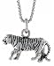 Sterling Silver Oxidized  Tiger  Pendant