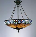 Belle Fleur Collection Vintage Bronze Tiffany Pendant Light - QUZ-TF1781VB