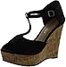 Fashion Focus Joan-1 Women's Open Toe Elegant High Wedge Sandal Shoes