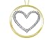 Diamond Heart Pendant in 1/4 Carat (ctw) in Yellow Gold with Chain