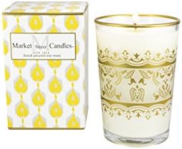 Moroccan All Natural Citronella Soy Wax Candle, Market Street Candles, Gold