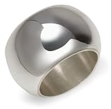Sterling Silver Wide Polished Band, Size 7