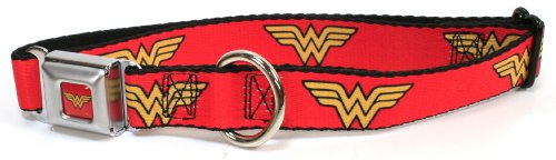 Wonder Woman Logo Red Pet Collar