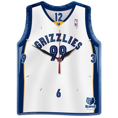 NBA Jersey High Def Plaque Clock - Memphis Grizzlies