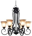 Kenroy Home 80239ORB Flex Nine-Light Chandelier with 6-Inch Shades