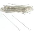 40 Sterling Silver Eye Pins Jewelry Earring Findings 22 Gauge